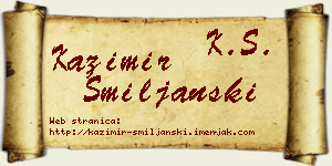 Kazimir Smiljanski vizit kartica